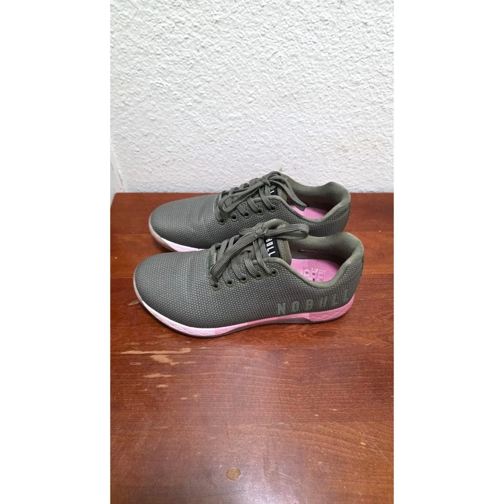 Nobull‎ Trainer Army Green Radiant Pink CrossFit Training Unisex Size M7/W8.5